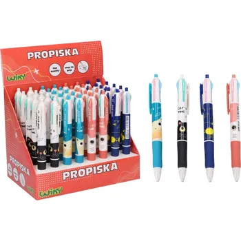 Wiky Propiska vícebarevná 0.5 mm (4 barvy) - Kočka Barvy: modrá