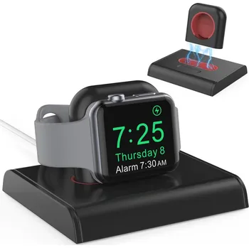 Stojánek pro Apple Watch AHASTYLE - pro vložení nabíječky - magnetický - plastový - černý