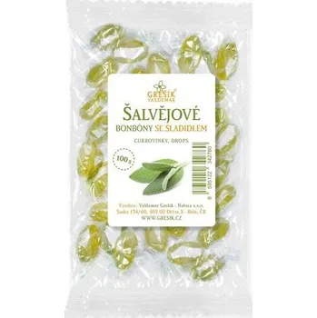 Bonbon Valdemar Grešík Šalvějové bonbóny se sladidlem