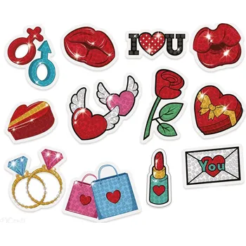 Výtvarná sada DP Craft Diamantové tvoření samolepky LOVE