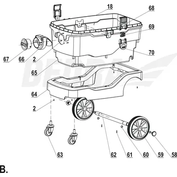Těsnění motoru Horní gumové těsnění motoru DEDRA XDED6603.13