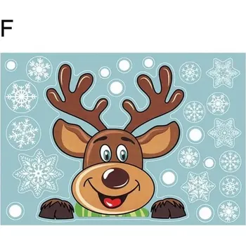 Vánoční dekorace Vánoční PVC samolepky na okna - F