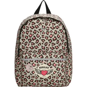 Školní batoh Béžový voděodolný batoh do školy „Leo Pink“