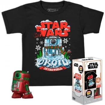 Figurka Funko Pocket Pop! & Tee Star Wars - Holiday R2-D2 - figurka a dětské tričko - M