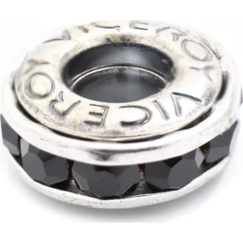 Dětské navlékací korálky Dámské korálky Viceroy VMM0244-05 Černá Stříbřitý (1 cm)