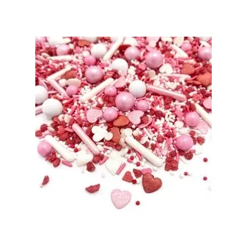 Jedlá dekorace na dort Cukrová dekorace - Best Mum (červeno-růžový mix) / 30 g