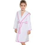 Froté župan bílý s růžovou stuhou vel. 5 - 7 let