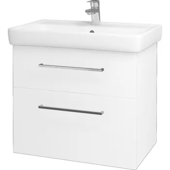 Koupelnový nábytek Dřevojas - Umyvadlová skříňka Q MAX SZZ2 70 - N01 Bílá lesk / Úchytka T04 / L01 Bílá vysoký lesk 60155E