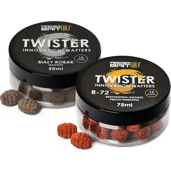 Boilies FeederBait Twister Wafters 12mm, 75ml PŘÍCHUŤ: R72- Broskev/Ananas