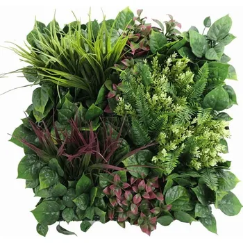 umělá květina Umělá zelená stěna MIX BELLA, 50 x 50cm, plocha 0,25m2