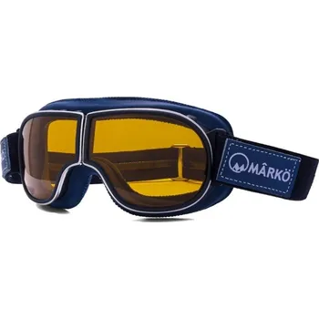 Motocyklové brýle Marko MÂRKÖ B3 retro Café Racer brýle s výměnitelnými skly modré