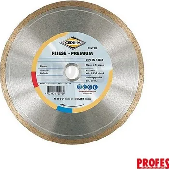 Řezný kotouč Cedima Diamantový kotouč FLIESE PREMIUM 230x1,7x7,0 9-1094
