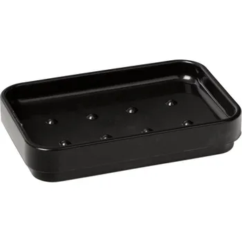 Sada koupelnových doplňků GEDY SEVENTY mýdlenka na postavení, černá 631214