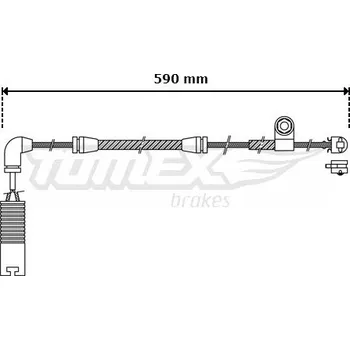 Brzdová destička Výstražný kontakt, opotřebení obložení TOMEX Brakes TX 30-37