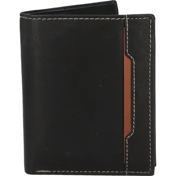 Peněženka Pánská kožená peněženka černo/hnědá - Diviley Tarkyn hnědá