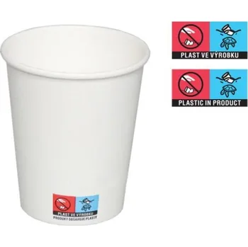 Jednorázové nádobí Kelímek papírový bílý 12oz 300/350 ml/ 1000ks