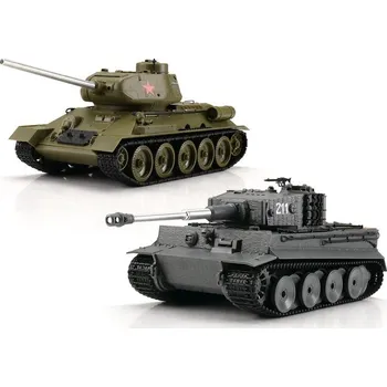 RC model tanku World of Tanks: 1/30 RC Tiger I + T-34/85 modely tanků v měřítku 1/30 s IR