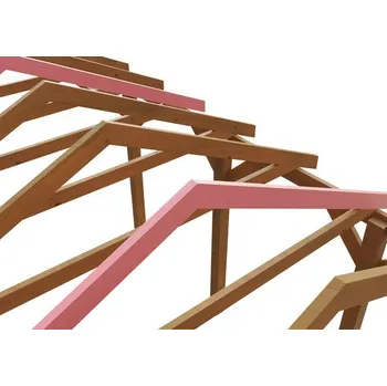 Zpevnění pro vyšší sněhovou zátěž SKAN HOLZ 3,25 kN/m² pro přístřešky Wallgau 380 x 900 cm ořech