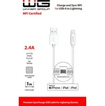 WG Datový kabel USB-A_Lightning MFI, 2,4 A, bílý, 100 cm