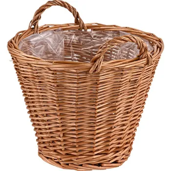 Koš na prádlo DEMA Pletený košík z vrbového proutí s fólií 30 cm
