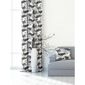 Závěs Závěs dekorační, OXY Auta 150 cm, šedý