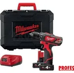 Milwaukee Aku vrtačka bez příklepu Milwaukee M12 BDD-402C - 2x aku 12V/4.0Ah, 1.2kg, v kufru (4933441925)