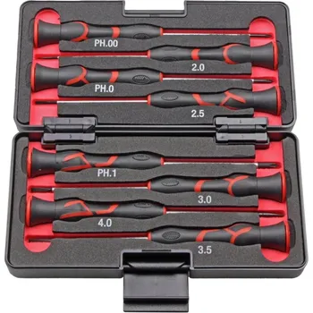 Šroubovák šroubováky ploché PL2 - PL4, křížové PH00 - PH1, délka 75 mm, sada 8 dílů - 100-03424