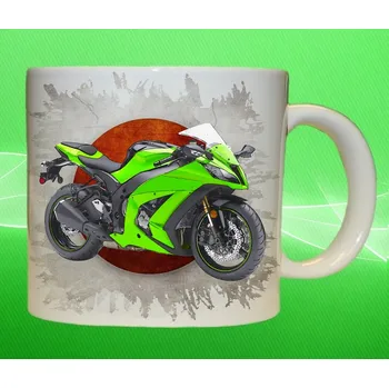 hrnek Kawasaki Ninja Zx10r III 75ml (hrneček s motorkou)