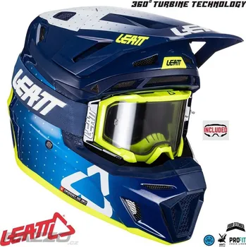 Helma na motorku MX helma Leatt Helmet Kit Moto 8.5 V24 Blue 2024 M