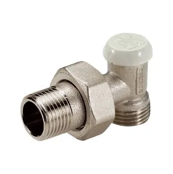 Hlavice pro radiátor TIEMME rohové radiátor. uzavíratelné šroubení s napojením na Cu, Pex a Al-Pex trubky 3/8"