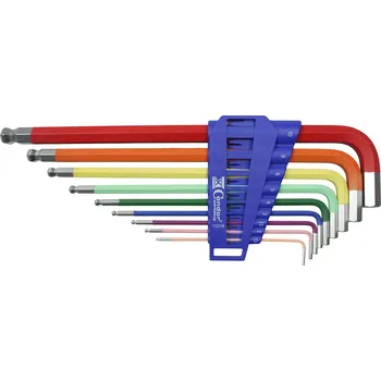 Condor klíče zástrčné Inbus 1,5 - 10 mm, Multicolor, s koulí, sada 9 dílů - 100-08045