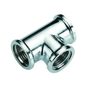 Fitinka TIEMME mosazný T-kus MMM 3/4" x 3/4" x 3/4" , chrom