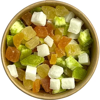 Sušená potravina Nutworld.cz Směs sušeného ovoce a kokosu - kostky Množství: 200g