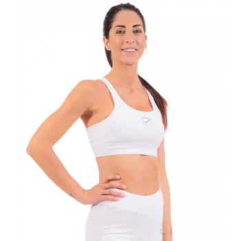 Fitness top s elastickým páskem Donna bílá 0003 L
