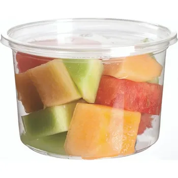 Jednorázové nádobí Miska BIO kulatá plastová na cestu "Chyť a jdi!" 710ml(24oz)/50ks