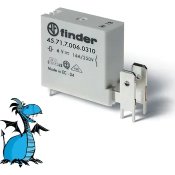 Relé FINDER Relé 45.71.7.006.0310, 1Z/16A, 6V DC 457170060310