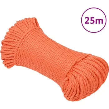 Lany ZBXL Pracovní lano oranžové 6 mm 25 m polypropylen