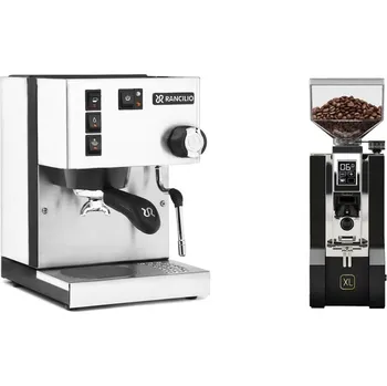 Kávovar Rancilio Silvia E, white + Eureka Mignon XL, CR black