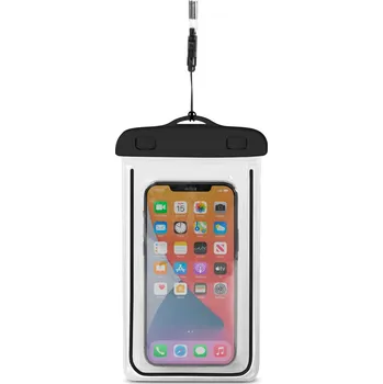 Pouzdro na mobilní telefon OEM PVC Voděodolné univerzální pouzdro s poutkem na mobilní telefon /15 x 7,5cm/ 6,7" / černé