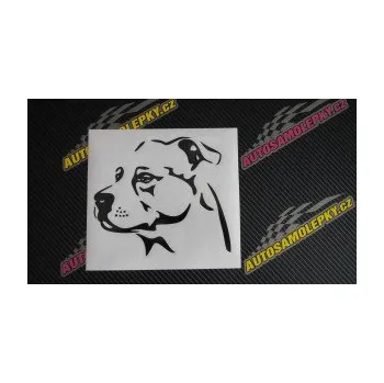 Polep vozidla Pes 134 levá Stafordširský bulteriér (17 - šedá) SAMOLEPKA NA AUTO, NÁLEPKA, FÓLIE, POLEP, TUNING, VLASTNÍ TEXT, TISK, AUTOSAMOLEPKY.cz, POLEPY, OBRÁZEK, LOGO, 3D STICKERS
