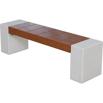 Zahradní lavice Městský mobiliář: Betonová lavička MIAKI MLS 120/40/10 sedák beton kar