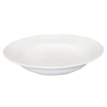 Talíř Hluboký talíř 24 cm ROKOKO BÍLÉ, Český porcelán ▪ Kč 156 ️ - Luxurytable.cz Český porcelán