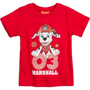 Chlapecké tričko PAW PATROL MARSHALL červené Velikost: 128