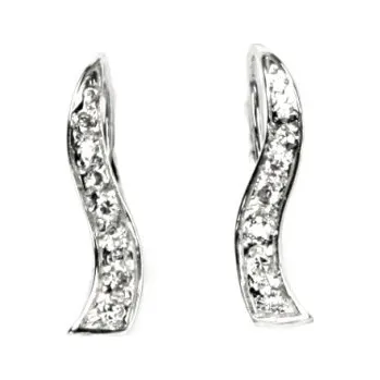 Náušnice Stříbrné náušnice čiré zirkony - NK1231 (Stříbrné náušnice se zirkony)