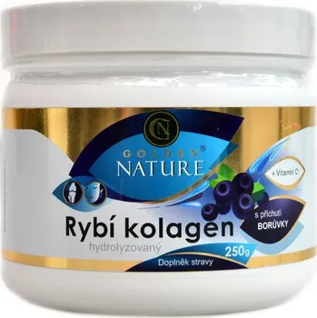 Přírodní produkt Golden Nature Rybí kolagen + Vitamin C borůvka