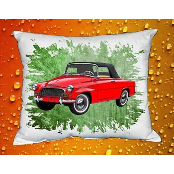 Povlak na dekorativní polštářek Polštář s Českým autem 055 (auta České výroby)