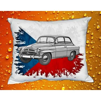 Povlak na dekorativní polštářek Polštář s Českým autem 120 (auta České výroby)