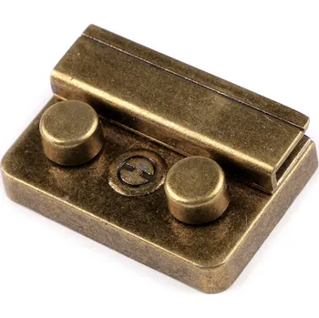 Sada zapínání na tašku 32x46 mm, barva staromosaz