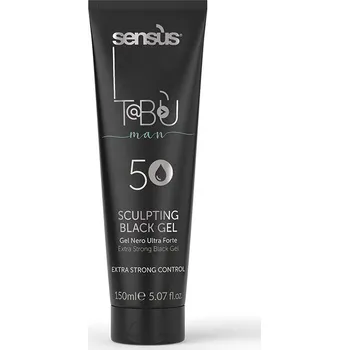 Stylingový přípravek Sensus Tabu Man 50 Sculpting Black Gel - Silně tužící černý gel 150 ml
