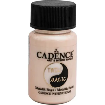 Výtvárné potřeby Cadence Metalická barva Cadence Twin Magic, měnící, 50 ml - zelená/broskvová